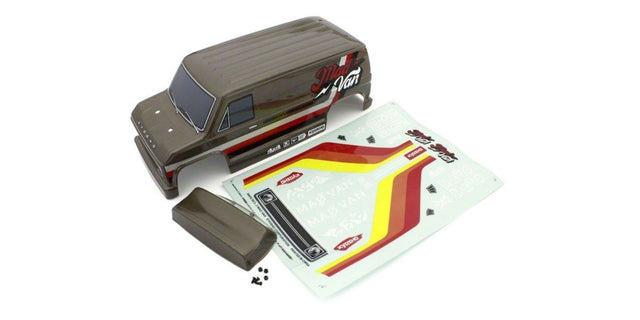 Pre-painted Kyosho Mad Van body shell, designed for durability and style, enhancing any RC car's look and performance.