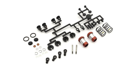 Kyosho FZ02 TC Aluminium Shock Set for RC cars, offering adjustable preload, reduced weight, and enhanced performance.