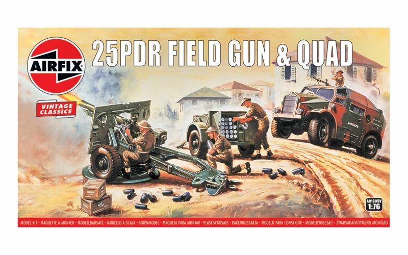 Airfix Kit Model - 25pdr Field Gun & Quad 1:76