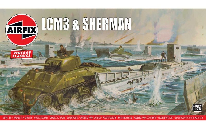 Airfix Kit Model - LCM3 & Sherman