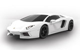 Airfix quick build model of a white Lamborghini Aventador, designed for ages 5+, featuring snap-together assembly and stickers.