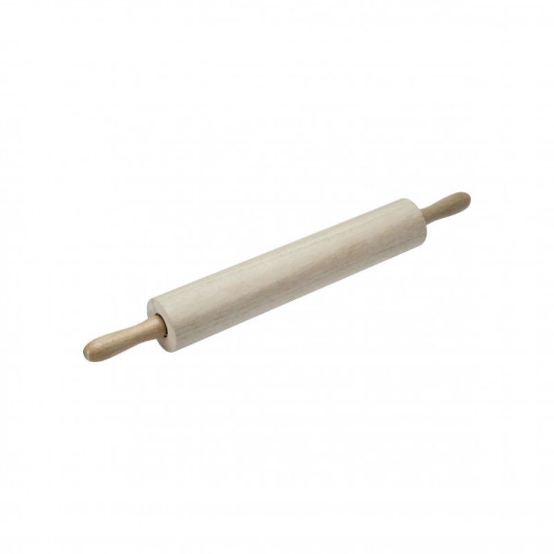 Wooden 38cm rolling pin by Chef Inox, ideal for effortless dough rolling and consistent baking results.