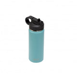 Turquoise 500ml stainless steel bottle with double wall insulation, easy open spout, and durable scratch-resistant finish.