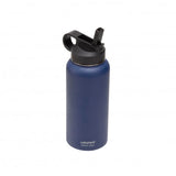 Navy 900ml Wiltshire stainless steel bottle with vacuum insulation, wide mouth, and easy spout for hot or cold drinks on the go.