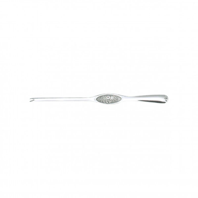 Stainless steel lobster pick with sharp prongs for effortless extraction of lobster and crab meat from claws and pincers.