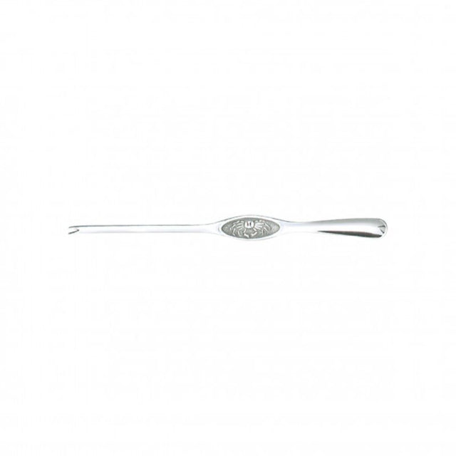 Stainless steel lobster pick with sharp prongs for effortless extraction of lobster and crab meat from claws and pincers.