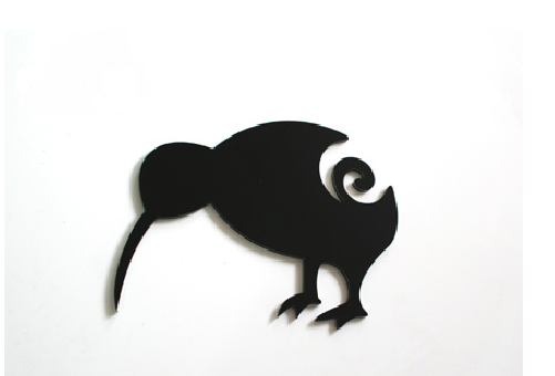Koru Kiwi Wall Art in metallic finishes, showcasing Kiwi culture with durable ACM design for indoor and outdoor display.