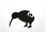 Koru Kiwi Wall Art in metallic finishes, showcasing Kiwi culture with durable ACM design for indoor and outdoor display.