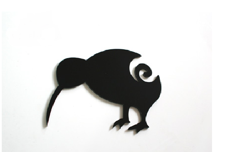 Koru Kiwi Wall Art in metallic finishes, showcasing Kiwi culture with durable ACM design for indoor and outdoor display.