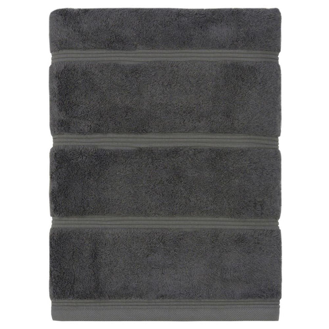 Charcoal bamboo bath sheet, 90x165cm, silky soft, super absorbent, antibacterial, made of 60% cotton and 40% bamboo.