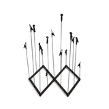 Crowd Photo Display in black, featuring adjustable metal clips for holding up to 15 photos in a stylish, expandable design.