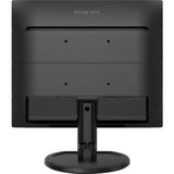 Philips 170S9A 17" SXGA monitor in textured black, featuring low blue light, flicker-free technology, and built-in speakers.