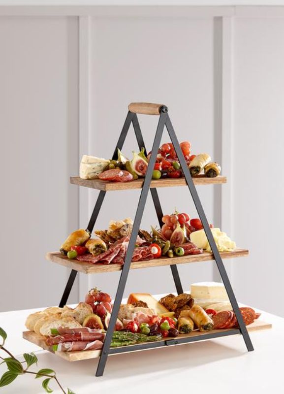 Wood Serving Tower - Serve & Share Acacia (Set of 2)