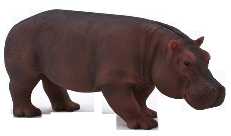 Realistic Animal Planet Female Hippopotamus figurine, crafted from non-toxic PVC with detailed hand-finished features.