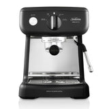 Sunbeam Mini Barista Espresso Machine in black, featuring 15-bar pump, PID heating, and 2L tank for home brewing excellence.