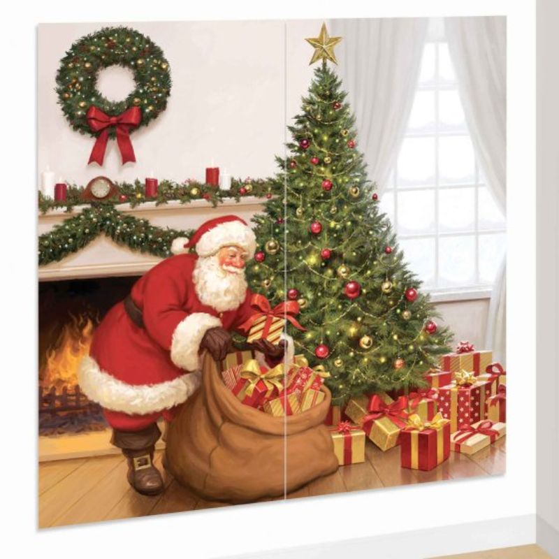 Santa Claus Scene Setters Wall Decorating Kit Pack of 2