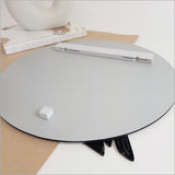 Brushed copper and black acrylic wall art, 37cm diameter, perfect for indoor/outdoor decor with easy mounting.
