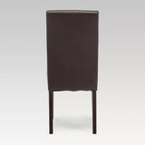 Vienna Dark Brown Dining Chair with high back, rubberwood frame, and easy-care PU upholstery for comfort and elegance.