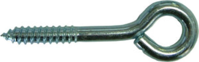 Zinc-plated screw eye, 4-1/2"x3/8", 113mm long, sturdy for securing items and rigging tasks, ideal for various DIY projects.