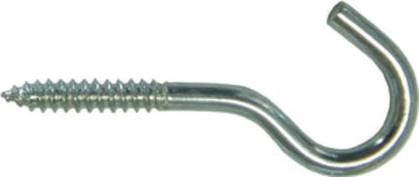 Zinc-plated screw hook, 4-1/2 inches long, durable for indoor/outdoor use, perfect for hanging tools and decor.