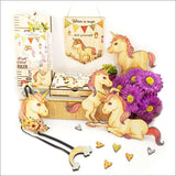 Pine Wall Art featuring a charming 29cm unicorn design, perfect for adding whimsical decor to children's spaces.