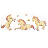 alt text: Enchanting pine wall art featuring a rearing unicorn, eco-friendly, perfect for children's rooms and whimsical decor.