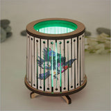 Round LED tealight holder with floral design, 7 color-changing LED candle, 8.5cm diameter for elegant home decor.