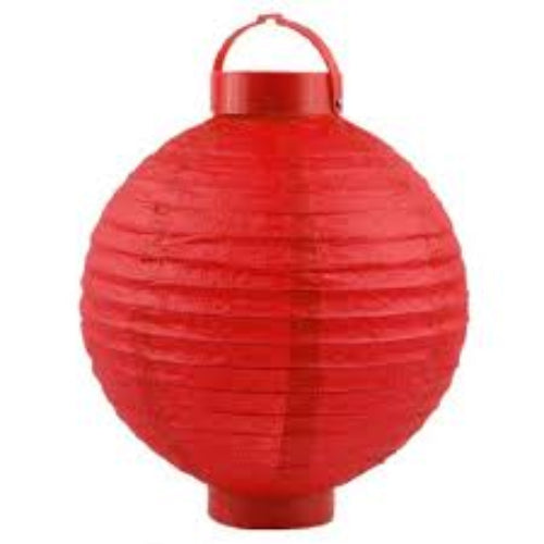 Lantern With Light - 20cm (Red)