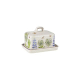 Charming Cottage Garden butter dish with floral design, 120mm diameter, perfect for fresh, spreadable butter.