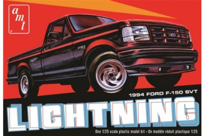 Detailed 1/25 scale model kit of the 1994 Ford F150 Pickup Truck, perfect for hobbyists and automotive enthusiasts.