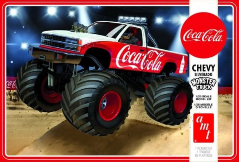 Alt text: Detailed unassembled model kit of the classic 1988 Chevy Silverado, perfect for builders aged 10 and up.