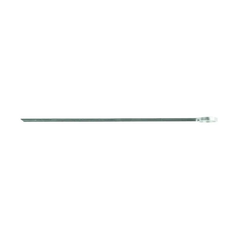 Set of 12 durable stainless steel flat skewers, 20cm long, perfect for grilling kebabs, souvlaki, and fruit skewers.