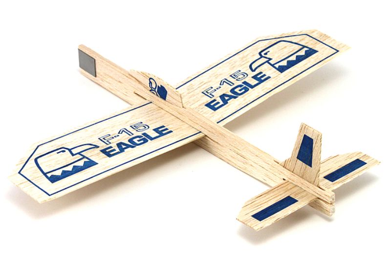 Balsa Eagle Glider model kit by Guillows, featuring unassembled balsa wood and classic design for flight and fun.