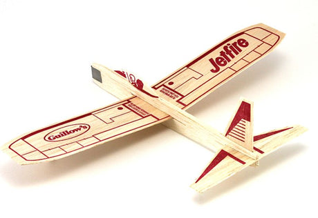 Balsa wood Jetfire Glider model kit, unassembled, ideal for hobbyists to explore aerodynamics and enjoy outdoor flying fun.