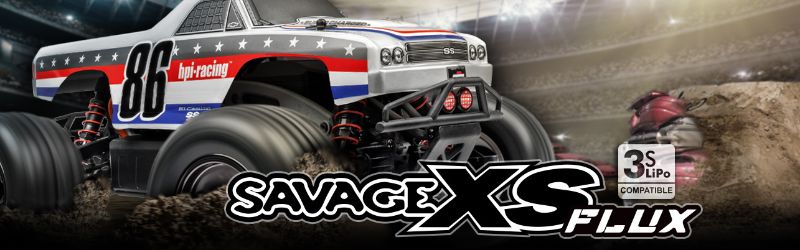 1/10 Savage XS Flux El Camino radio control truck featuring a brushless motor, 4WD, and detailed Chevrolet SS body for off-road fun.