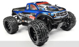 1/10 Strada MT Monster Truck by Maverick, featuring 4WD, oil-filled shocks, and a powerful battery for exciting off-road adventures.