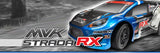 Maverick 1/10 Strada RX Rally Cross RC car with waterproof speed control, powerful motor, and durable design for outdoor adventures.