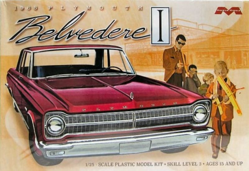 Plastic model kit of the 1965 Plymouth Belvedere, designed for creative assembly and customization.