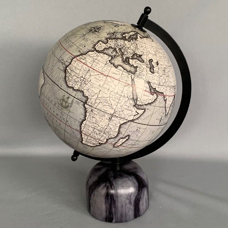 Ornament - Globe On Marble (20cm)