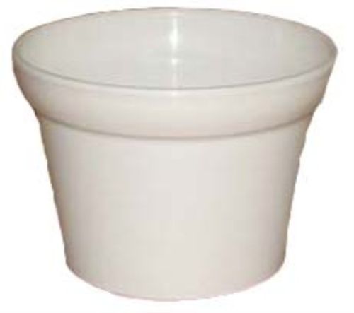 Florist - Plastics - White Plastic Pot 17Dx12cm