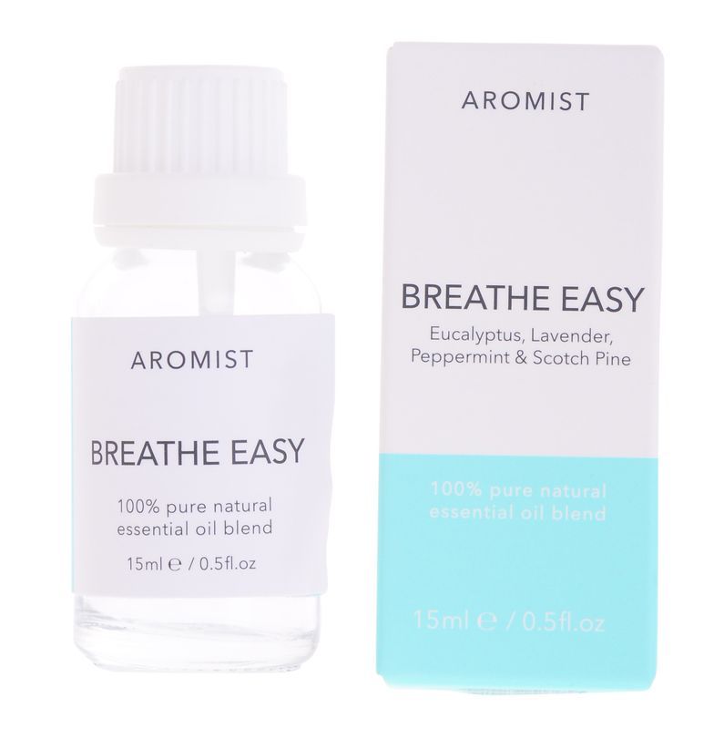 Set of 6 essential oils (15ml each) for easier breathing, featuring eucalyptus, peppermint, and tea tree for holistic wellness.