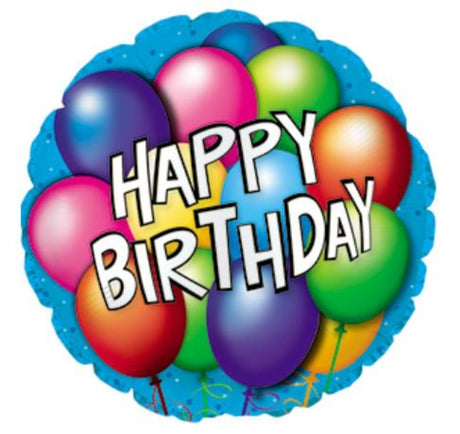 Colorful 17-inch Happy Birthday Balloons, perfect for adding joy to celebrations and creating stunning balloon bouquets.