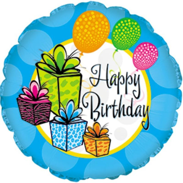 Vibrant 17in Happy Birthday Balloon, perfect for festive celebrations and adding joy to any birthday party.