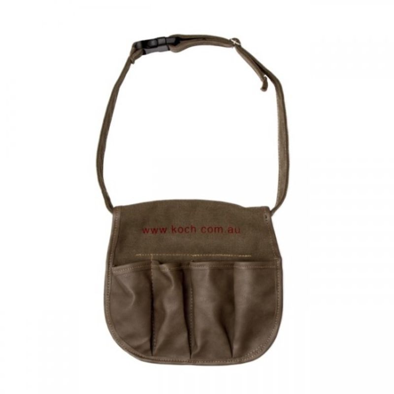 Florist Tools Belt in dark brown with 4 pockets, adjustable up to 108cm for efficient floral arrangement and gardening.