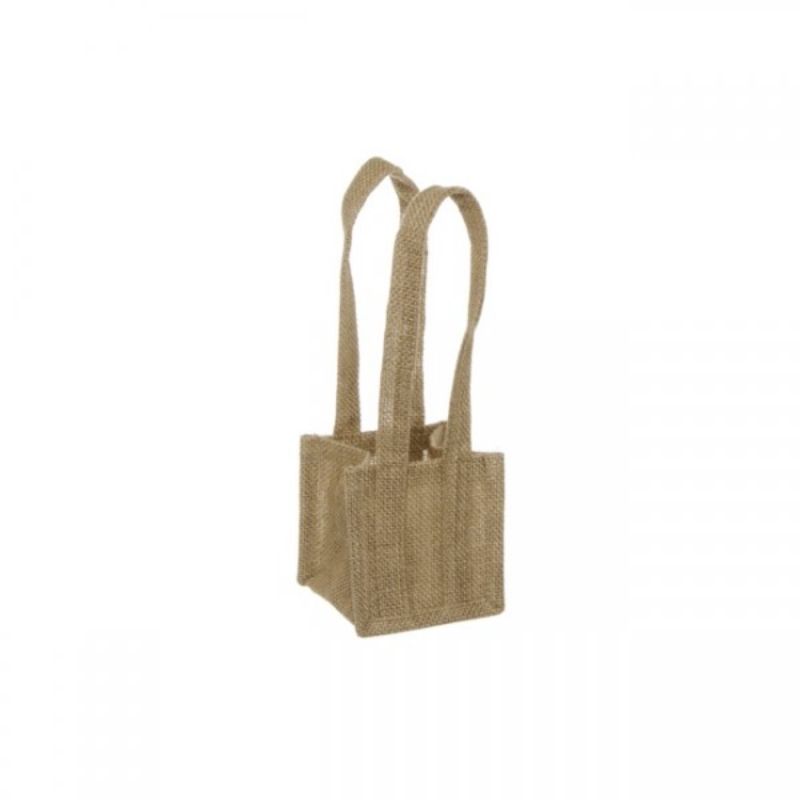 Jute Posy Bag with plastic liner, 10.5cm, ideal for floral arrangements and eco-friendly gifting.