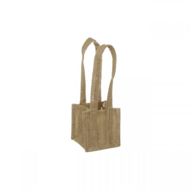 Jute Posy Bag with plastic liner, 10.5cm, ideal for floral arrangements and eco-friendly gifting.