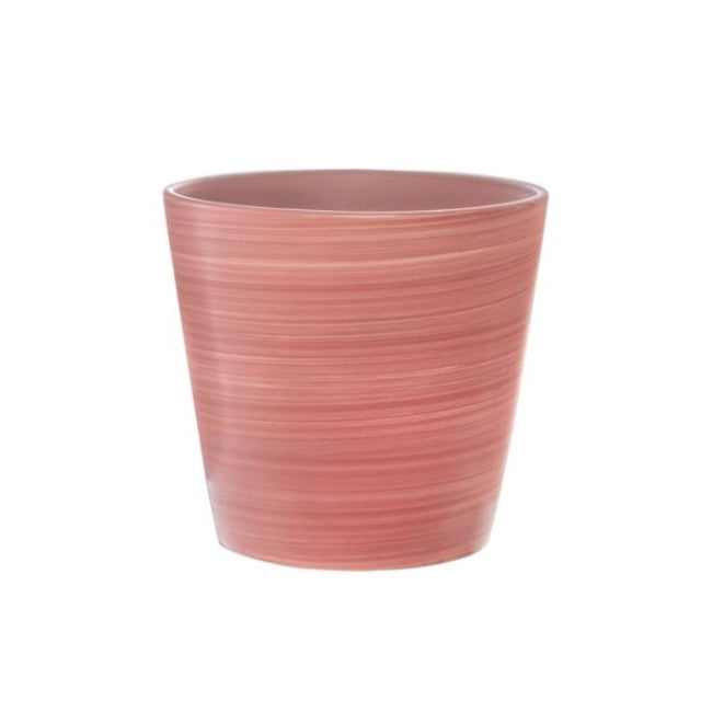 Hot pink terracotta Debbie Pot, 13.5cm diameter, stylish and durable for indoor and outdoor plants.