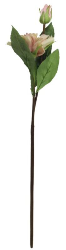 Vibrant purple artificial dahlia stem with two heads, 60cm long, perfect for elegant home decor or DIY arrangements.