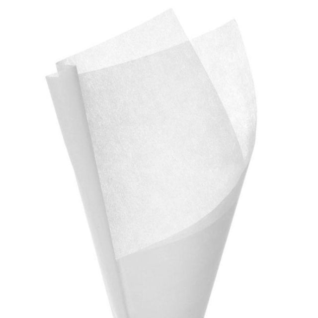 Set of 50 white nonwoven sheets (50x70cm) for crafting, packaging, and home organization. Strong, lightweight, and reusable.