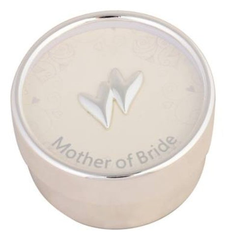 Elegant silver box for the mother of the bride, ideal for keepsakes and cherished memories, measuring 9cm.